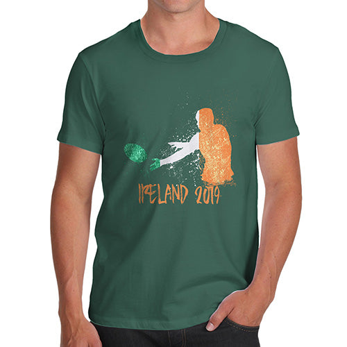 Novelty T Shirts For Dad Rugby Ireland 2019 Men's T-Shirt Medium Bottle Green