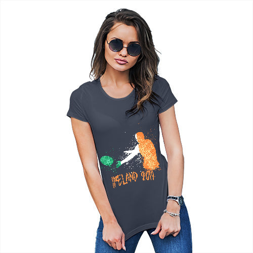 Funny T Shirts For Women Rugby Ireland 2019 Women's T-Shirt Large Navy