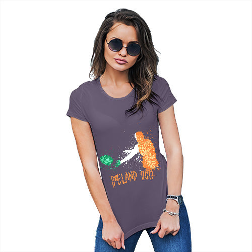 Funny Tshirts For Women Rugby Ireland 2019 Women's T-Shirt Large Plum