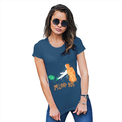 Funny Tshirts For Women Rugby Ireland 2019 Women's T-Shirt Large Royal Blue