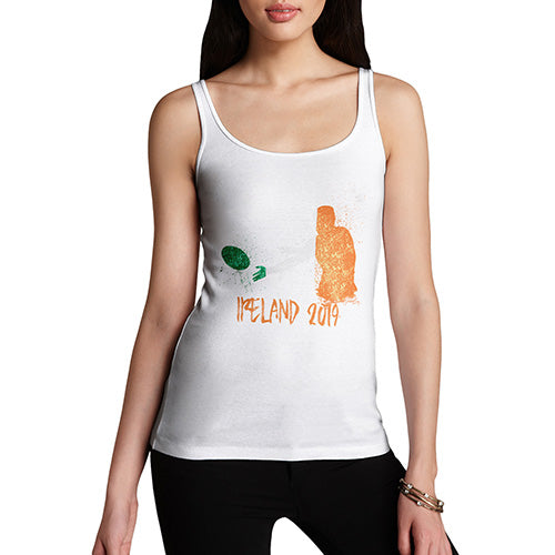 Funny Tank Top For Mom Rugby Ireland 2019 Women's Tank Top Small White