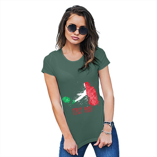 Womens Funny Sarcasm T Shirt Rugby Italy 2019 Women's T-Shirt Medium Bottle Green