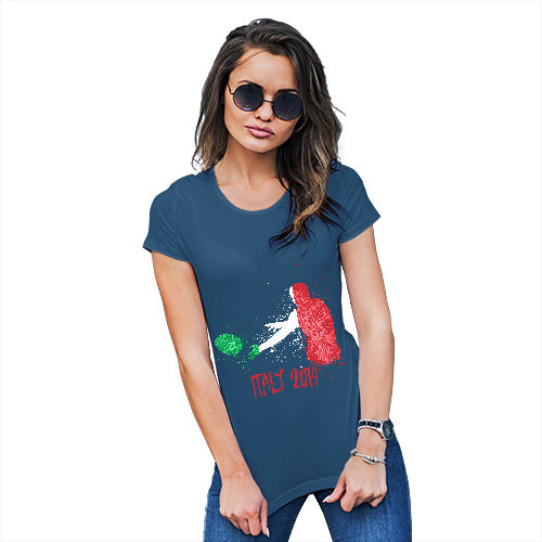 Funny Tee Shirts For Women Rugby Italy 2019 Women's T-Shirt Small Royal Blue