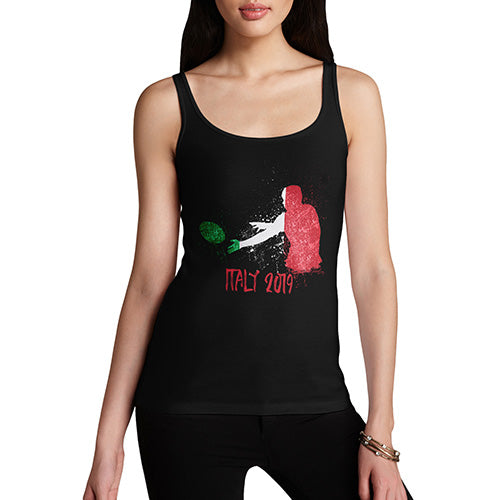 Womens Novelty Tank Top Christmas Rugby Italy 2019 Women's Tank Top Large Black