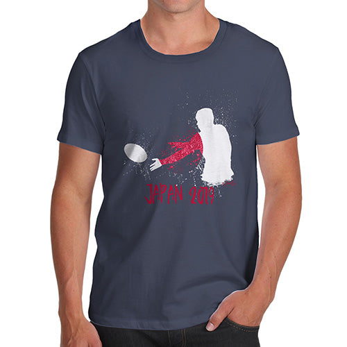 Funny Tshirts For Men Rugby Japan 2019 Men's T-Shirt Small Navy