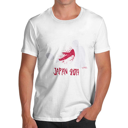 Funny Tee For Men Rugby Japan 2019 Men's T-Shirt Small White