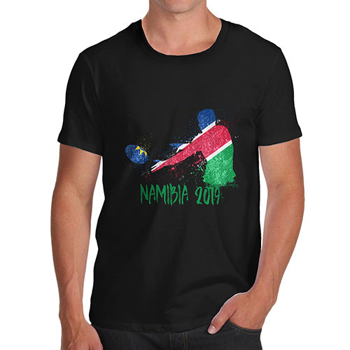 Novelty Tshirts Men Funny Rugby Namibia 2019 Men's T-Shirt X-Large Black