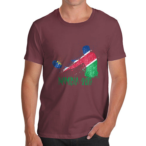 Funny Gifts For Men Rugby Namibia 2019 Men's T-Shirt Small Burgundy