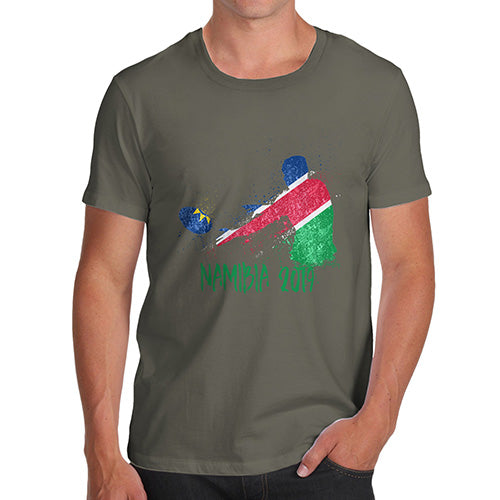 Funny T-Shirts For Men Sarcasm Rugby Namibia 2019 Men's T-Shirt Medium Khaki