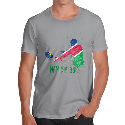 Funny Tee Shirts For Men Rugby Namibia 2019 Men's T-Shirt Small Light Grey