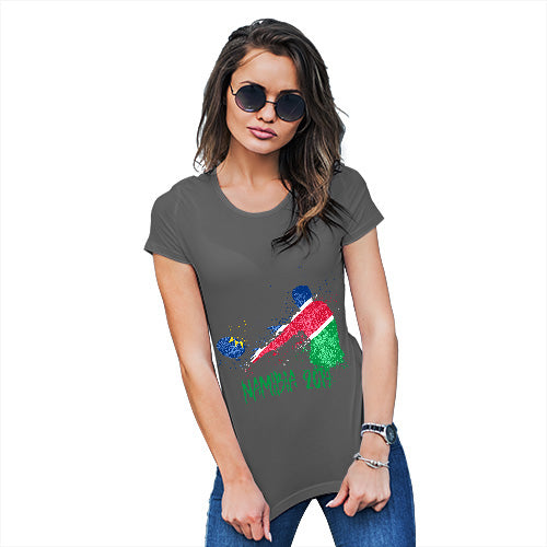 Womens Funny T Shirts Rugby Namibia 2019 Women's T-Shirt Small Dark Grey