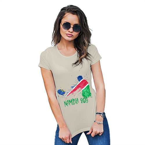 Funny Shirts For Women Rugby Namibia 2019 Women's T-Shirt Medium Natural