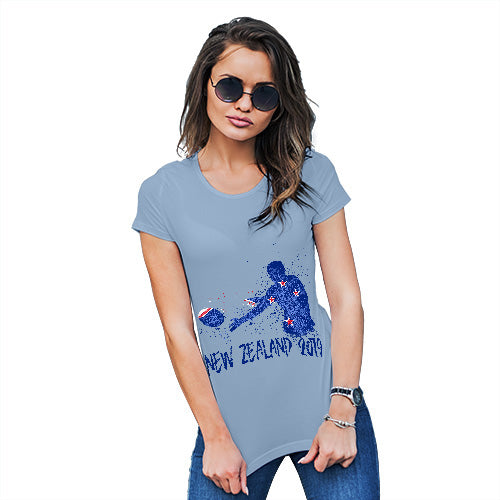 Funny Gifts For Women Rugby New Zealand 2019 Women's T-Shirt X-Large Sky Blue