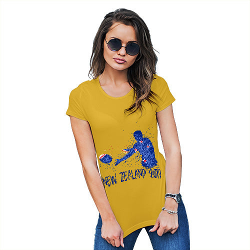 Funny Gifts For Women Rugby New Zealand 2019 Women's T-Shirt X-Large Yellow