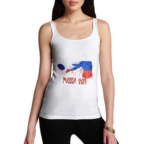 Womens Novelty Tank Top Christmas Rugby Russia 2019 Women's Tank Top Medium White