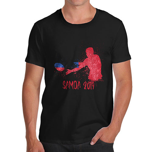 Funny T-Shirts For Guys Rugby Samoa 2019 Men's T-Shirt Small Black