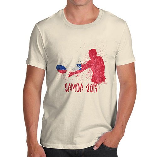 Funny T Shirts For Men Rugby Samoa 2019 Men's T-Shirt Medium Natural