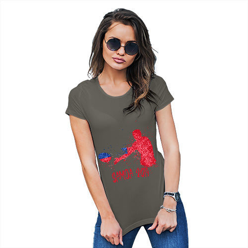 Womens Funny Sarcasm T Shirt Rugby Samoa 2019 Women's T-Shirt Medium Khaki
