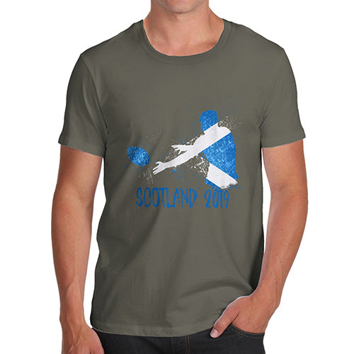 Novelty Tshirts Men Funny Rugby Scotland 2019 Men's T-Shirt Small Khaki