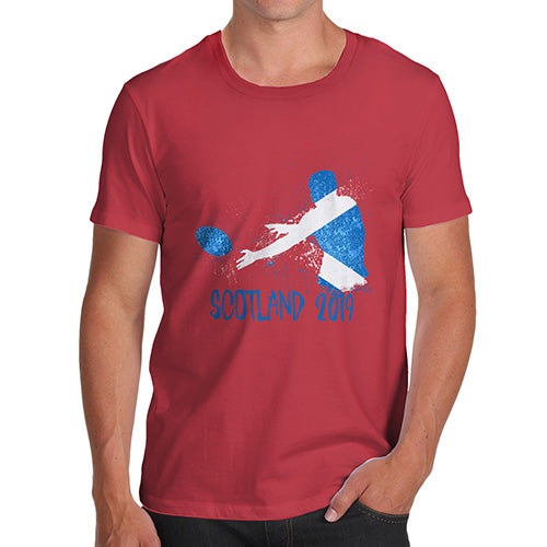 Funny Tee For Men Rugby Scotland 2019 Men's T-Shirt Medium Red