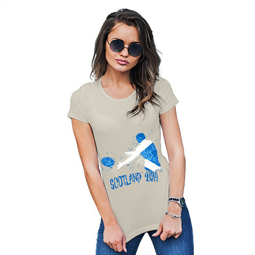 Funny Tee Shirts For Women Rugby Scotland 2019 Women's T-Shirt Large Natural