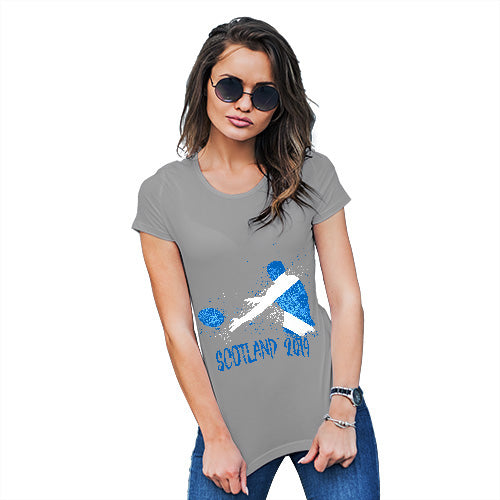 Womens T-Shirt Funny Geek Nerd Hilarious Joke Rugby Scotland 2019 Women's T-Shirt X-Large Light Grey