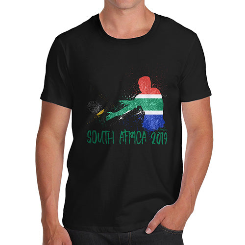Mens T-Shirt Funny Geek Nerd Hilarious Joke Rugby South Africa 2019 Men's T-Shirt Medium Black