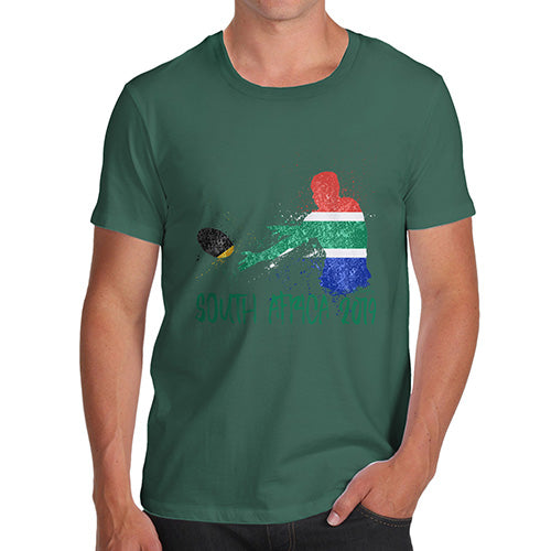 Funny Tee For Men Rugby South Africa 2019 Men's T-Shirt Medium Bottle Green