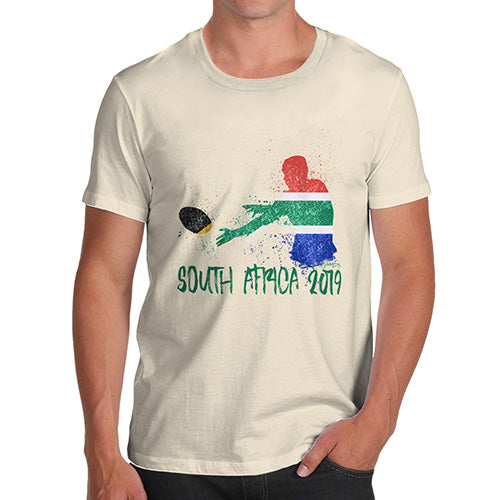 Novelty Tshirts Men Funny Rugby South Africa 2019 Men's T-Shirt X-Large Natural