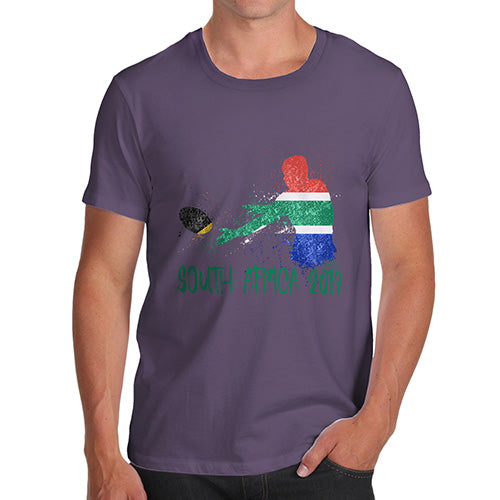 Funny T Shirts For Dad Rugby South Africa 2019 Men's T-Shirt Medium Plum