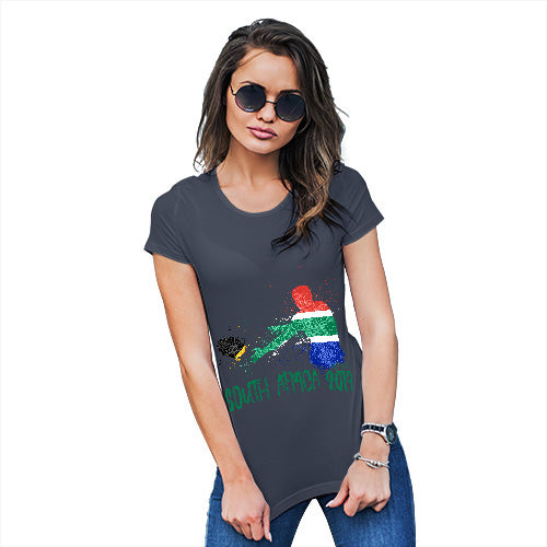 Funny Tshirts For Women Rugby South Africa 2019 Women's T-Shirt X-Large Navy