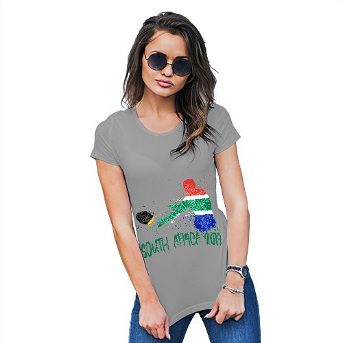 Womens T-Shirt Funny Geek Nerd Hilarious Joke Rugby South Africa 2019 Women's T-Shirt X-Large Light Grey