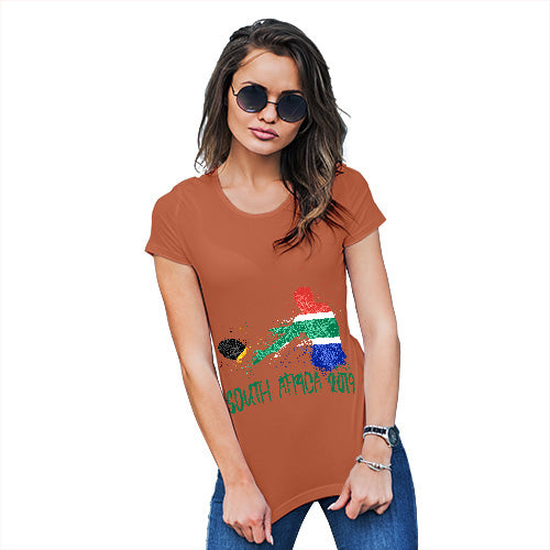 Funny Shirts For Women Rugby South Africa 2019 Women's T-Shirt Large Orange