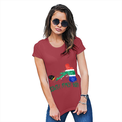 Funny T Shirts For Mom Rugby South Africa 2019 Women's T-Shirt Large Red