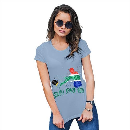 Novelty Gifts For Women Rugby South Africa 2019 Women's T-Shirt Large Sky Blue