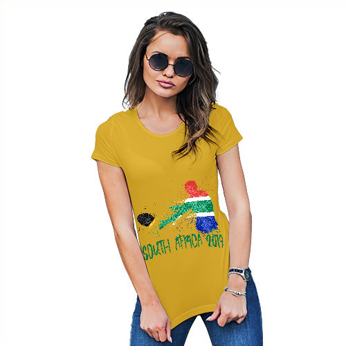 Novelty Gifts For Women Rugby South Africa 2019 Women's T-Shirt Medium Yellow
