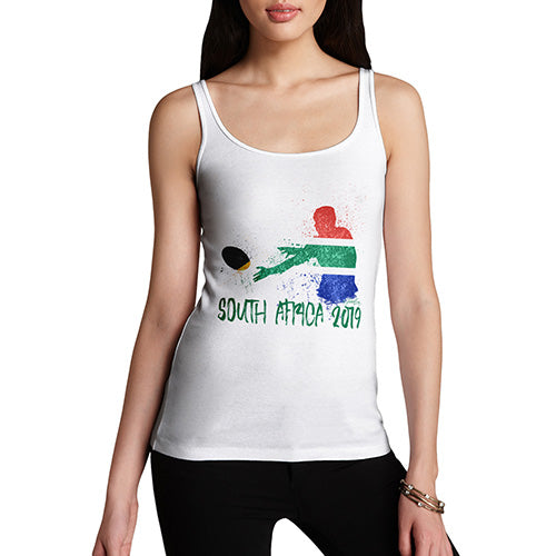 Womens Funny Tank Top Rugby South Africa 2019 Women's Tank Top Small White