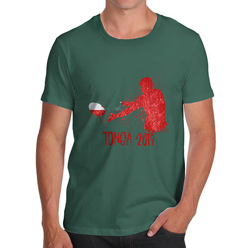Novelty T Shirts For Dad Rugby Tonga 2019 Men's T-Shirt Medium Bottle Green