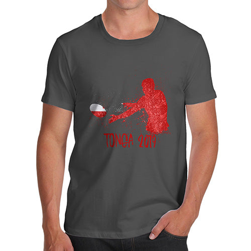 Funny T Shirts For Men Rugby Tonga 2019 Men's T-Shirt Small Dark Grey