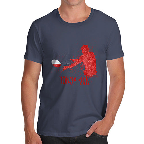 Funny T-Shirts For Guys Rugby Tonga 2019 Men's T-Shirt X-Large Navy