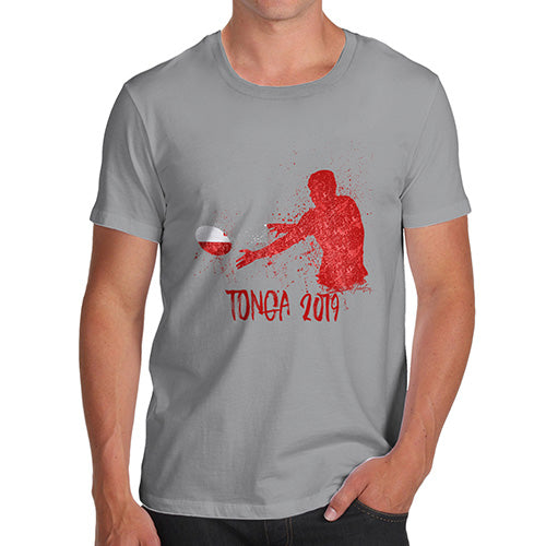 Funny Tshirts For Men Rugby Tonga 2019 Men's T-Shirt Small Light Grey