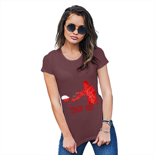 Funny T Shirts For Mum Rugby Tonga 2019 Women's T-Shirt Small Burgundy