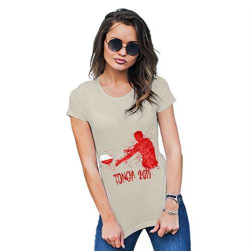 Funny Tee Shirts For Women Rugby Tonga 2019 Women's T-Shirt Medium Natural