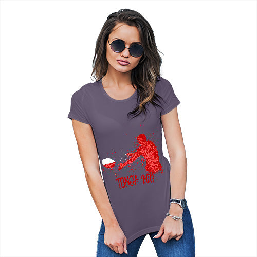 Womens Funny T Shirts Rugby Tonga 2019 Women's T-Shirt Small Plum
