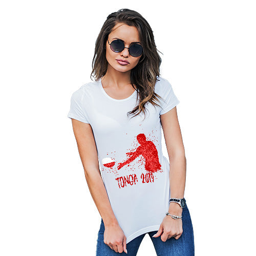 Funny Gifts For Women Rugby Tonga 2019 Women's T-Shirt Medium White