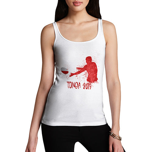 Funny Tank Top For Women Rugby Tonga 2019 Women's Tank Top X-Large White