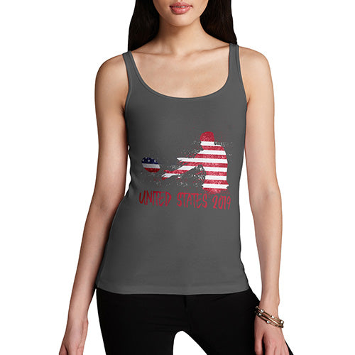 Womens Humor Novelty Graphic Funny Tank Top Rugby United States 2019 Women's Tank Top Small Dark Grey