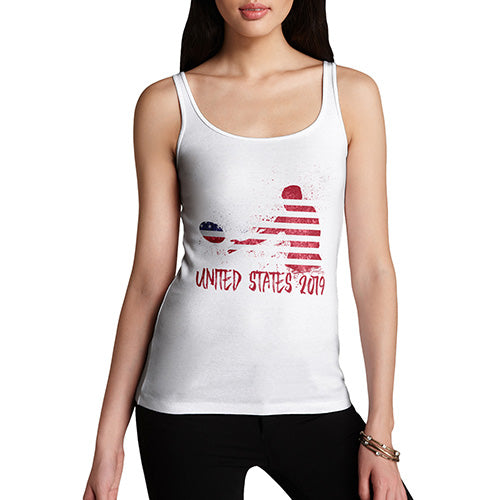 Funny Tank Tops For Women Rugby United States 2019 Women's Tank Top X-Large White