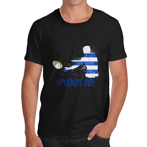 Funny Mens Tshirts Rugby Uruguay 2019 Men's T-Shirt Small Black