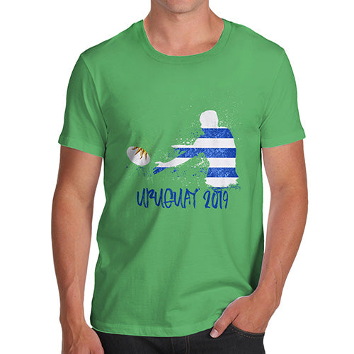 Mens Humor Novelty Graphic Sarcasm Funny T Shirt Rugby Uruguay 2019 Men's T-Shirt Large Green